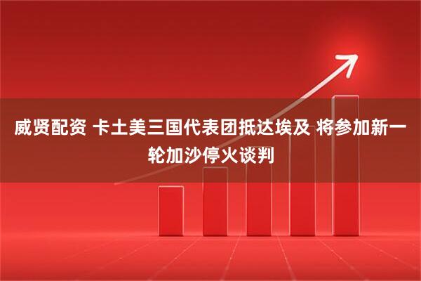 威贤配资 卡土美三国代表团抵达埃及 将参加新一轮加沙停火谈判