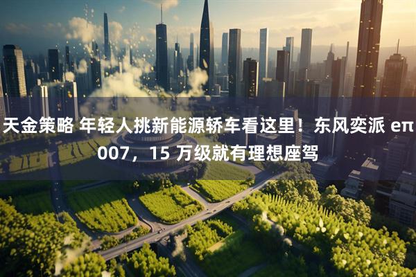 天金策略 年轻人挑新能源轿车看这里！东风奕派 eπ007，15 万级就有理想座驾